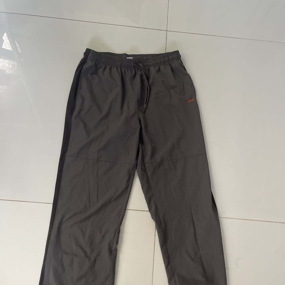 Reebok Men's Charcoal Gray Athletic Track Pants